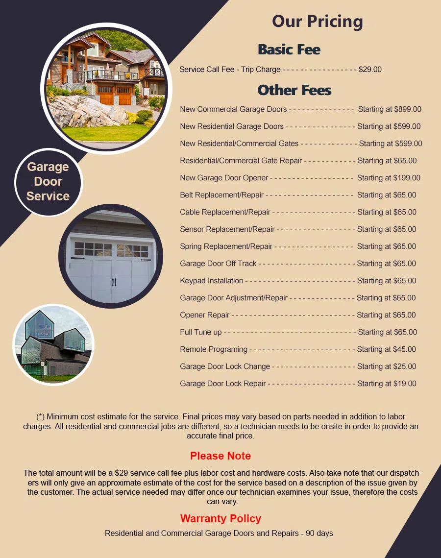 Garage Door Mobile Service Dallas, TX 469-666-1007